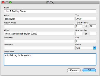 ID3 tag editor